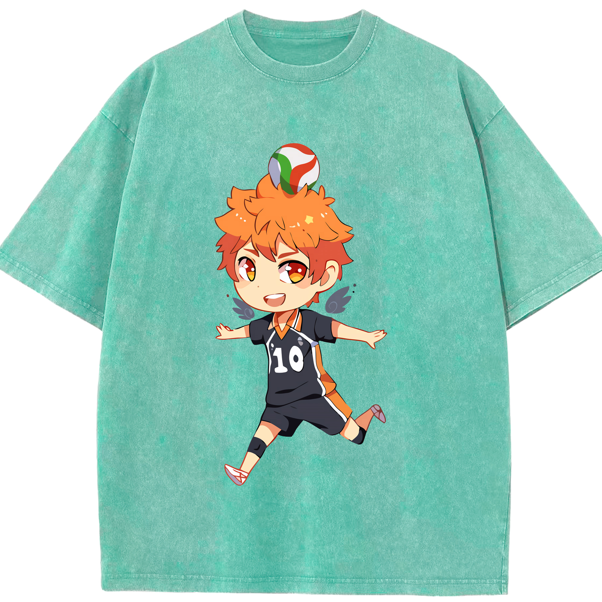 （画像用） ハイキュー!! Haikyu!! 綿100% ヴィンテージ風 半袖Tシャツ（フロントプリント）